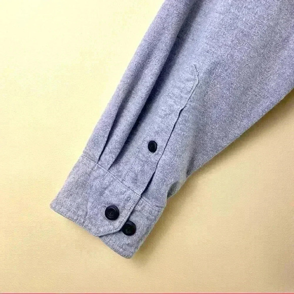 EDDIE BAUER Grey Button Down Long Sleeve Flannel Outdoor Collared Shirt Size XL - Picture 6 of 7